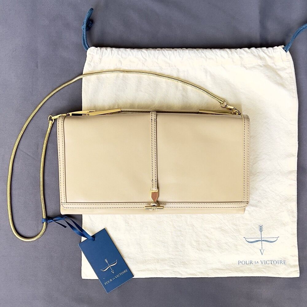 Pour La Victoire Leather Convertible Bag Jules Chain Shoulder PLHB1236-270 Bone